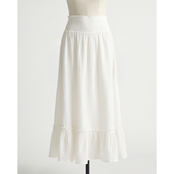 Quince Dresses & Skirts - 100% Organic Cotton Gauze Smocked Maxi Skirt